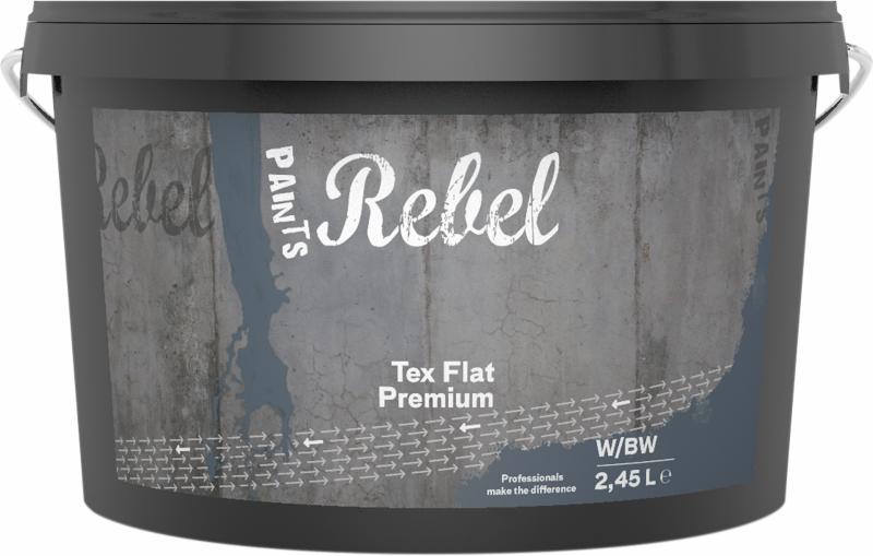 REBEL PAINTS TEX FLAT PREMIUM BS W 2.45L